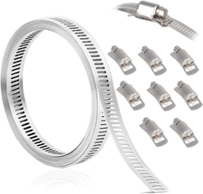 Flowden Adjustable 304 Stainless Steel Duct Clamps Hose Clamp Pipe Clamp... - £12.06 GBP