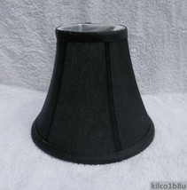 BLACK TEXTURED Fabric Chandelier Lamp Shade Shade Traditional, any room - £9.58 GBP