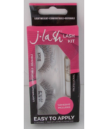1 Pair Lashes Lightweight Reusable Black J-LASH KIT #8004 - $6.08 CAD