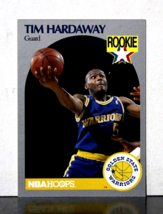 1990-91 NBA Hoops Tim Hardaway #113 Rookie Card Golden State - £7.72 GBP