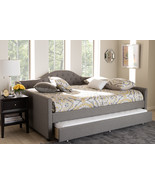 Reed Gray Fabric Upholstered Queen Size Daybed w/Trundle - $17,005.42 MXN