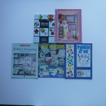 Craft Project Pattern booklets Lot of 5 Papercraft, Rubber Stamps ,Scrapbooking - £7.46 GBP
