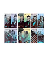 Set of 6x 2020 A Andrey Avgust American Money Reimagined $1-100 Art Poly... - £93.45 GBP