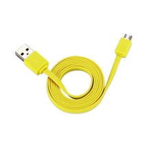 REIKO TANGLE FREE MICRO USB DATA CABLE 3.3FT IN YELLOW - £47.39 GBP