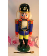 German Wooden Nutcracker Erzgebirge Soldier Made in DDR Seiffen 13&quot; Hand... - £55.07 GBP