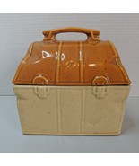 Vintage McCoy Ceramic POTTERY LUNCH BOX COOKIE JAR Marked USA 357 with Lid - £25.74 GBP