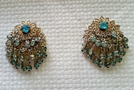 Unbranded Vintage Mid Century Articulated Dangle Chandelier Clip On Earrings - £39.95 GBP