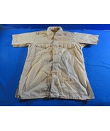 USAF AIR FORCE 1951 KOREAN WAR COTTON SAFARI JACKET MANS TAN TROPICAL 15.5 - $37.14