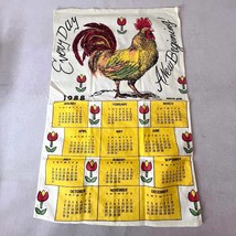 Set of Two Vintage Linen Wall Calendars 1988 Rooster 1998 Kitty and Card... - $304.10 MXN