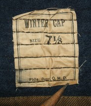 US Army M-1907 winter cap size small-medium missing tie tapes, pre World War I! - $50.00