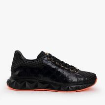 The Caesars Black Leather Men Sneaker image 3