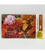 Set of 6 Vintage Hallmark Thanksgiving Wishes Fall Greeting Cards - £9.38 GBP