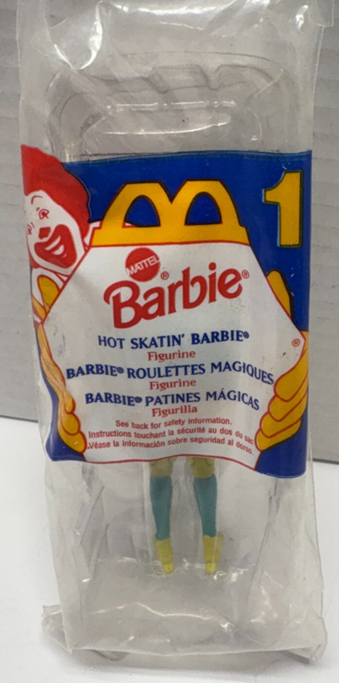Vintage 1994 McDonald’s Happy Meal Barbie Toy #1 Hot Skatin&#39; Barbie Figu... - $4.95