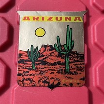 Arizona Desert Timberline Corp 2.5 x 3 Sticker Gold Shiny Travel Decal 1979 - £5.55 GBP