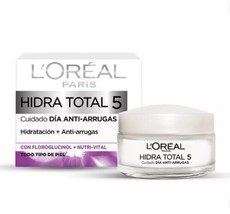 2X L&#39;oreal Hidra Total 5 Anti Arrugas Crema / Anti Wrinkle Day Cream - 2 Cajas - £28.71 GBP