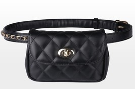 Mihaivina Fashion Leather Waist Bag Women Fanny Chest Bag Pack Femal Pla... - £30.70 GBP