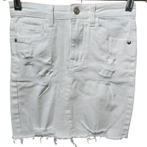  White Denim Distressed Mini Skirt Size 2 New with Tag - £19.73 GBP