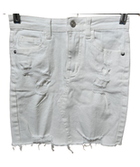  White Denim Distressed Mini Skirt Size 2 New with Tag - £19.75 GBP