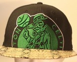 Boston Celtics Black Snake Skin Bill Hat Cap Adjustable Basketball Green... - $17.81