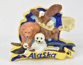 Vintage Refrigerator Magnet Alaska Animals - $19.75