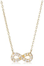 Dolce Vetra Oro P Argento Zirconi Cristallo a Pavé Eternity Collana - £7.73 GBP