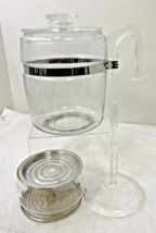 Vintage Pyrex Flameware Glass Coffee Maker Pot Percolator 9-Cup 7759 COM... - $64.35