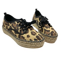 Loeffler Randall Shoes Womens 5.5 Alfie Leopard Animal Print Espadrilles... - $30.31