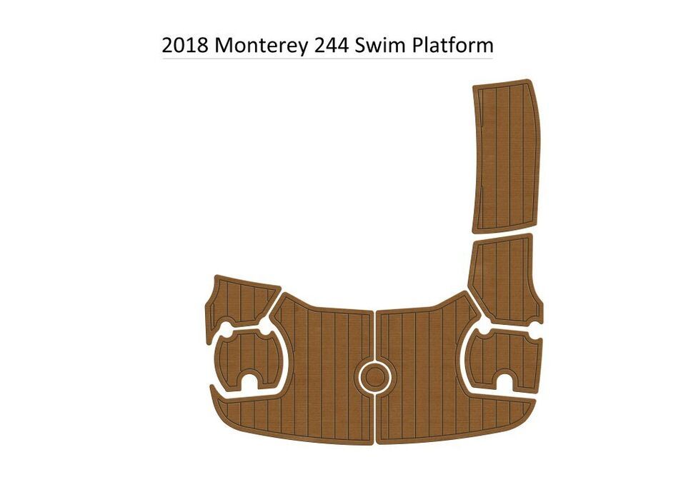 2018 Monterey 244 Swim Platform Step Pad Boat EVA Foam Faux Teak Deck Fl... - $246.51