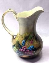 VINEYARD BLESSINGS 64oz Water Pitcher Jug 10&quot; Grapes Leaves Vines Cookev... - $17.58