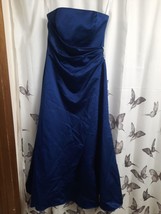 David&#39;s Bridal Women&#39;s Blue and Silver Dress Strapless Size 10 - £17.46 GBP