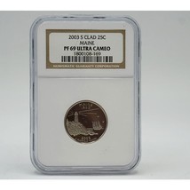 2003 S Clad Maine State Statehood Quarter 25C NGC PF69 Ultra Cameo - £11.48 GBP