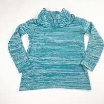 Design 365 Cowl Neck Pullover Sweater Size Medium Blue Aqua Heathered - $107.73 MXN