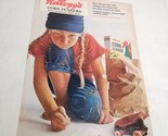 Kellogg&#39;s Corn Flakes Girl in Hat with Braids Marbles 2 Vintage Print Ad... - $10.98