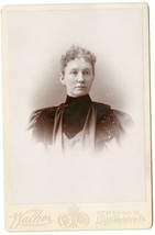Vintage Cabinet Photo Short Hair Lady in Turtle Neck (Church?) 4.25&quot; x6.5&quot; Clean - £6.81 GBP