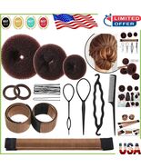 Versatile 21-Piece Hair Styling Set with Donuts &amp; Ponytail Tools for Women - $17.26 CAD