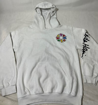 Keith Haring Hoodie Sweatshirt Pullover Graphic Dancing Circle S  White - £16.07 GBP