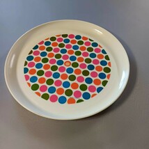 Vintage Serving Tray 1969 Deka Plastics No.140 Retro Polka Dots 12.75&quot; USA  - €16,95 EUR