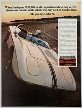 1968 Print Ad Autolite Oil Filters Ford $250,000 Sports Car on Test Track - £9.22 GBP