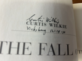 Signed Mississippi Author The Fall Of The House Of Zeus Curtis Wilkie Vicksburg - £20.57 GBP