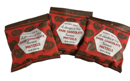 3x Trader Joe&#39;s  A Handful of Tiny Dark Chocolate Covered Pretzels 2.5oz 11/2024 - £13.29 GBP