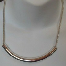 Vintage ALFANI Silver-tone Snake Chain Bar Necklace 21&quot; - Adjustable - £12.45 GBP