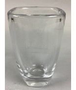 Vintage Orrefors Crystal Clear Flower Vase With Etched Sailing Ship - 7” - $14.85