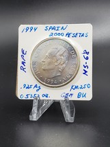 SPAIN SILVER COIN, 2000 Pesetas 1994 ~ Silver 0.925  km# 937 - £27.62 GBP