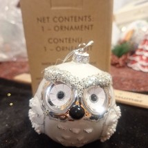 Avon Snowy Owl Christmas Tree Ornament Ball White cute bird - £4.50 GBP
