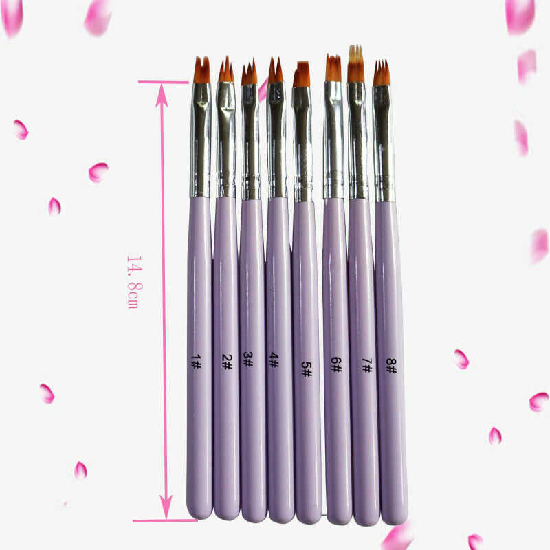 Primary image for Brand New 8Pcs Nail Flower Brush Petal Pattern Pen Serrated Pens for Nail Art