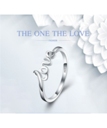 Exquisite 925 Sterling Silver &quot;Love&quot; Letter Statement Ring - FAST SHIPPI... - £14.33 GBP