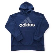 Adidas Hoodie Mens Large Blue Sweater Big Logo Essentials French Terry GAMEDAY - £28.47 GBP