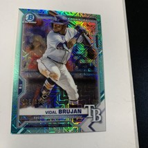 Vidal Brujan 2021 Bowman Chrome Aqua Mojo Refractor 95 of 225 Tampa Bay Rays - $5.00