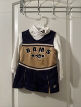 NFL St. Louis Rams Toddler Girl 2 Piece Cheer Romper Dress Set Multi-Color - $29.64+
