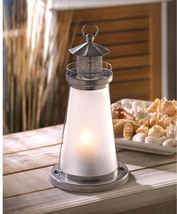 Lighthouse Lookout Candle Lamp Iron and Glass - £32.43 GBP